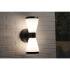 ModuShine Wandhalter Zweifacher Lichtaustritt IP44 rund Anthrazit
