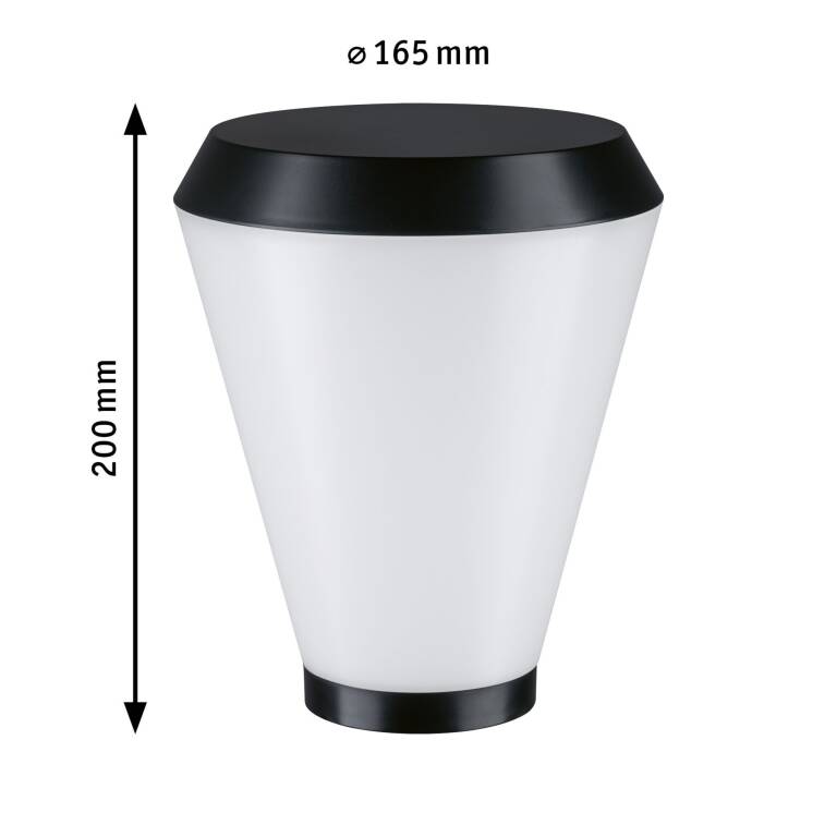 Paulmann ModuShine Schirm Varina IP44 rund Anthrazit, Weiß