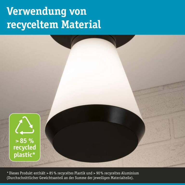 Paulmann ModuShine Schirm Varina IP44 rund Anthrazit, Weiß