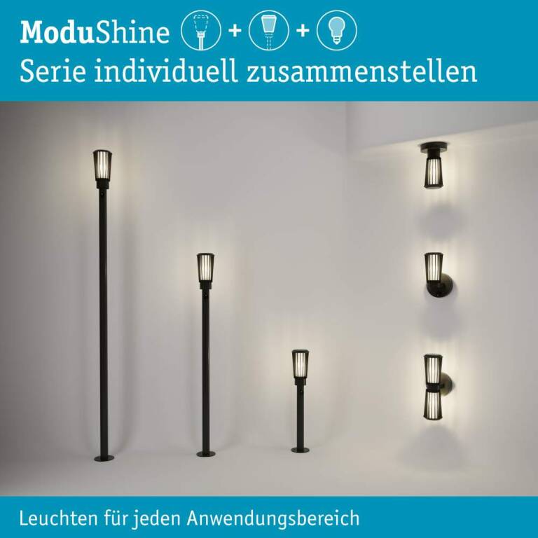 Paulmann ModuShine Schirm Trivana IP44 zylindrisch Anthrazit
