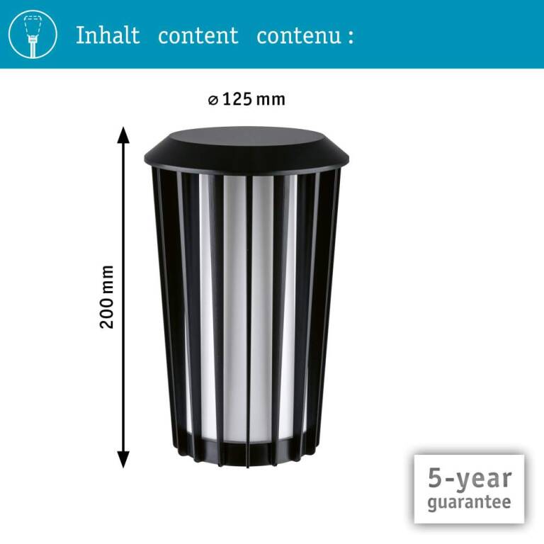 Paulmann ModuShine Schirm Trivana IP44 zylindrisch Anthrazit