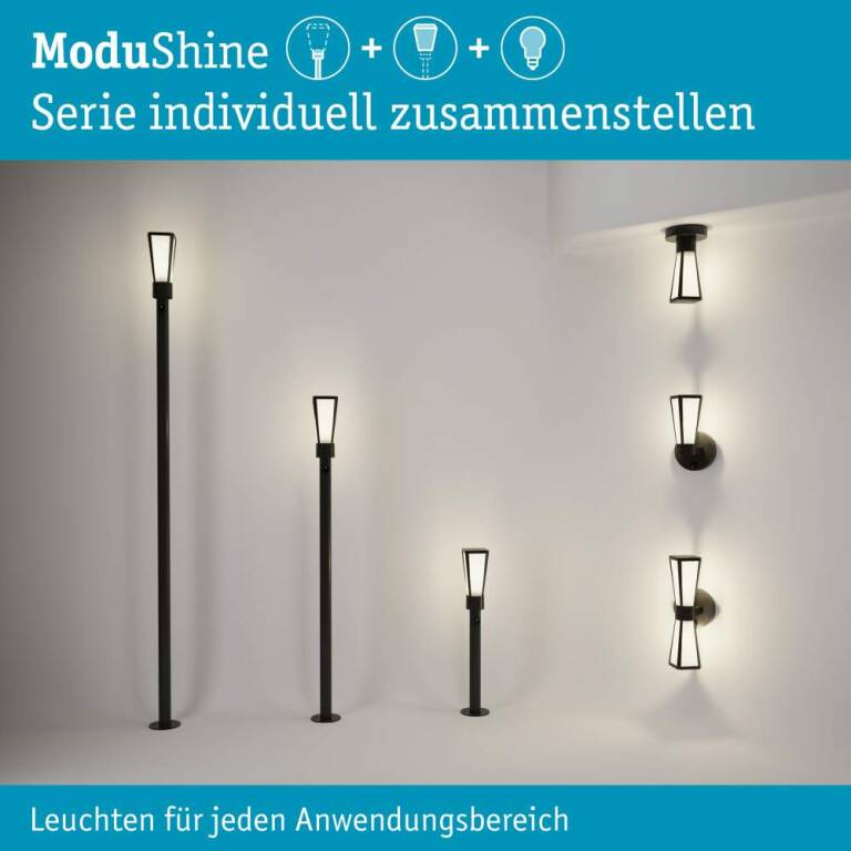 Paulmann ModuShine Schirm Mavira IP44 eckig Anthrazit, Klar