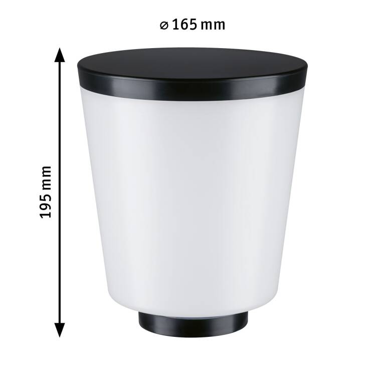 Paulmann ModuShine Schirm Marento IP44 zylindrisch Anthrazit, Weiß