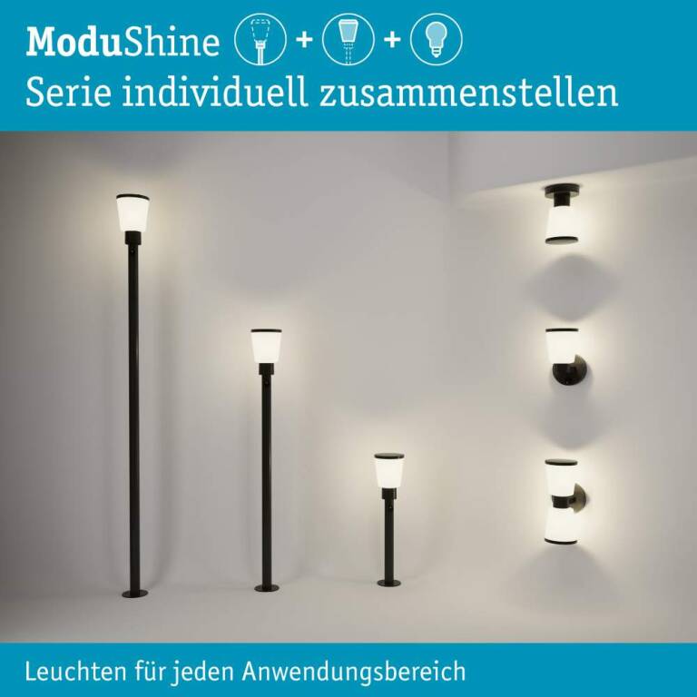 Paulmann ModuShine Schirm Marento IP44 zylindrisch Anthrazit, Weiß