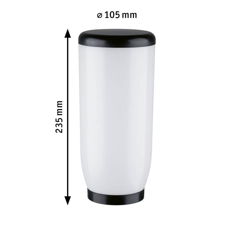 Paulmann ModuShine Schirm Velurio IP44 zylindrisch Anthrazit, Weiß