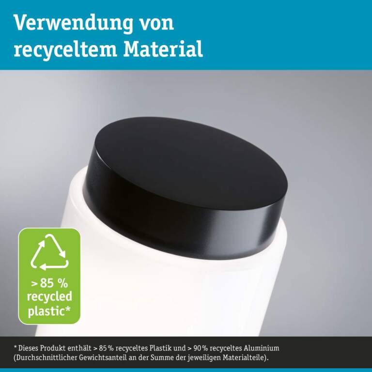 Paulmann ModuShine Schirm Selaro IP44 zylindrisch Anthrazit, Weiß