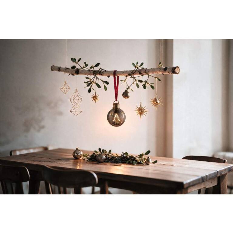 Paulmann Batterieleuchte Weihnachtskugel Tannenbaum Braun, Gold 100mm 2200K
