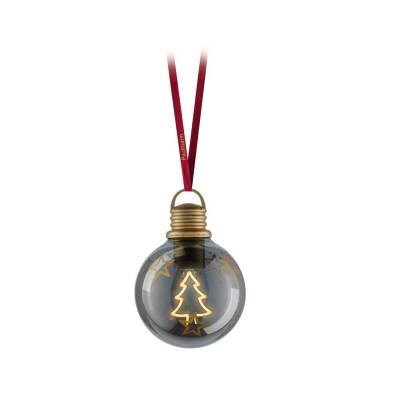 Paulmann Batterieleuchte Weihnachtskugel Tannenbaum Braun, Gold 100mm 2200K