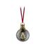 Batterieleuchte Weihnachtskugel Tannenbaum Braun, Gold 100mm 2200K
