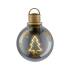 Batterieleuchte Weihnachtskugel Tannenbaum Braun, Gold 100mm 2200K