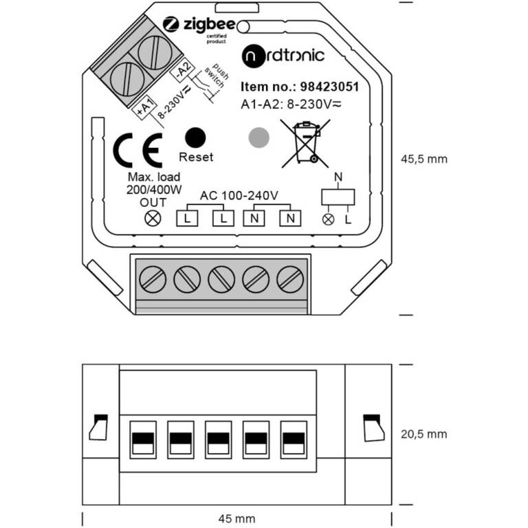SLV BOX RELAY, ZIGBEE 3.0, blau