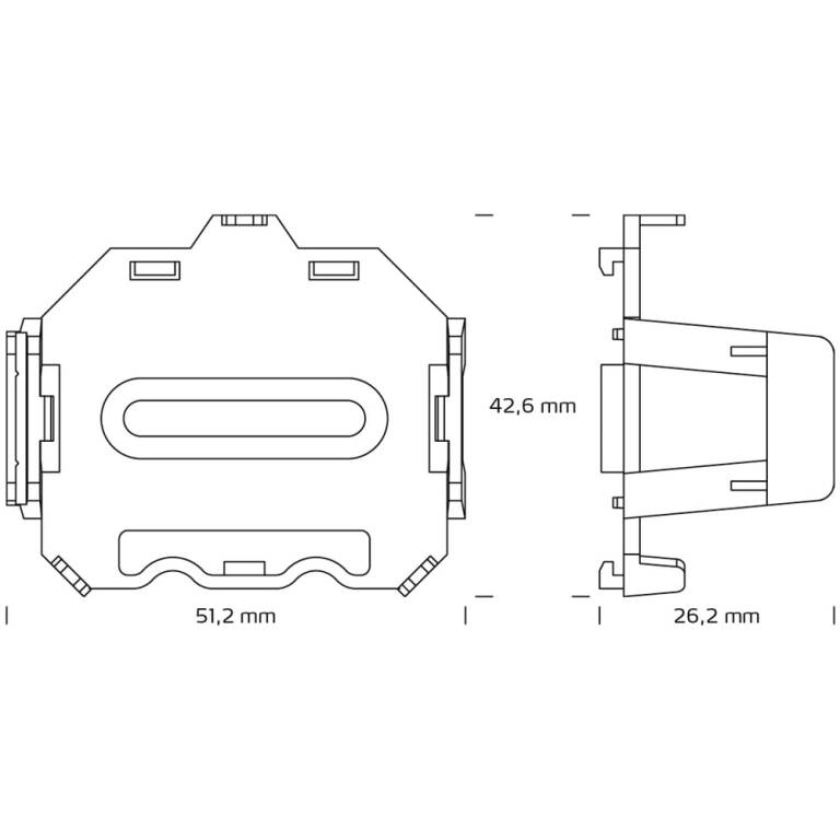SLV DIN-CLIP Set, 5 Stück, blau