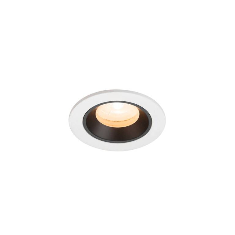 SLV NUMINOS® XS, Deckeneinbauleuchte weiß/schwarz 2700 K 20°
