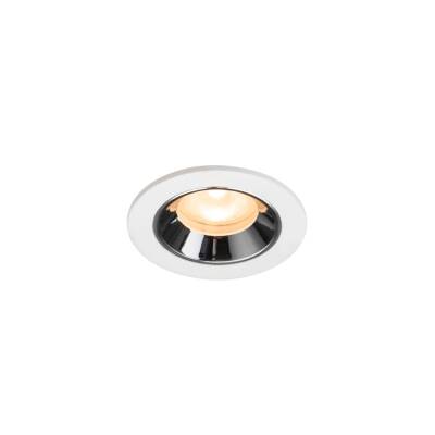 SLV NUMINOS® XS, Deckeneinbauleuchte weiß/chrom 2700 K 55°