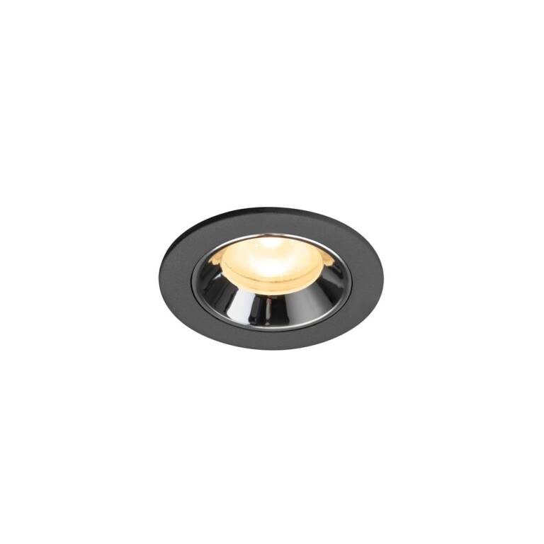 SLV NUMINOS® XS, Deckeneinbauleuchte schwarz/chrom 3000 K 55°