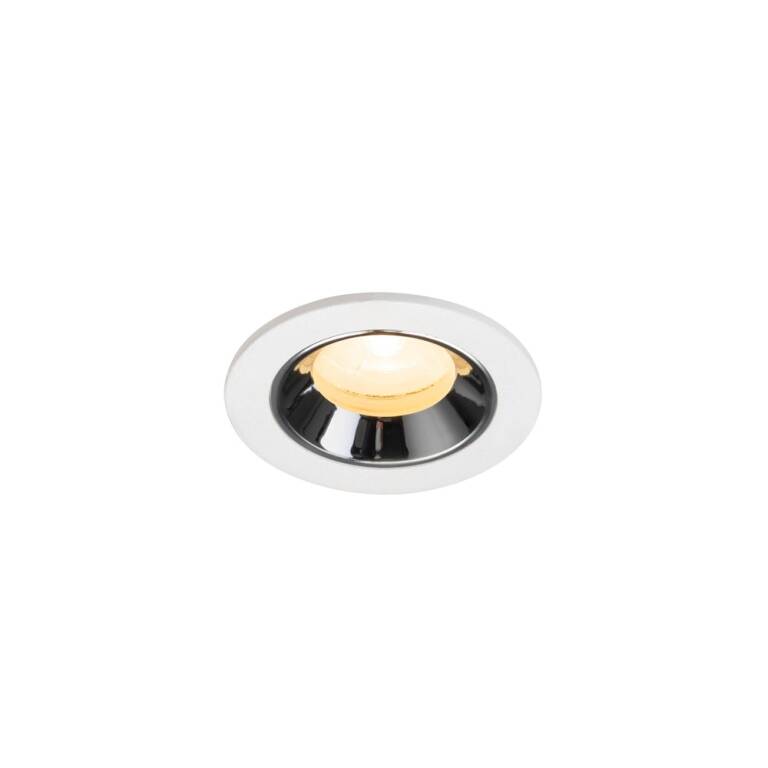 SLV NUMINOS® XS, Deckeneinbauleuchte weiß/chrom 3000 K 20°