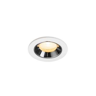 SLV NUMINOS® XS, Deckeneinbauleuchte weiß/chrom 3000 K 20°
