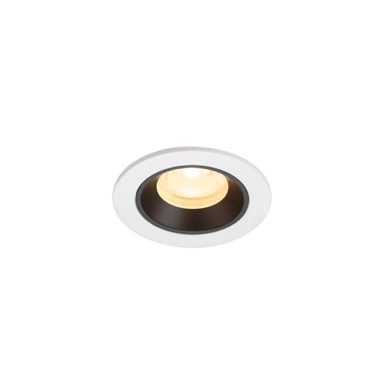 SLV NUMINOS® XS, Deckeneinbauleuchte weiß/schwarz 3000 K 40°