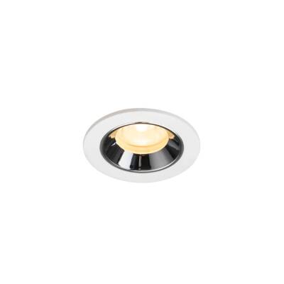 SLV NUMINOS® XS, Deckeneinbauleuchte weiß/chrom 3000 K 40°