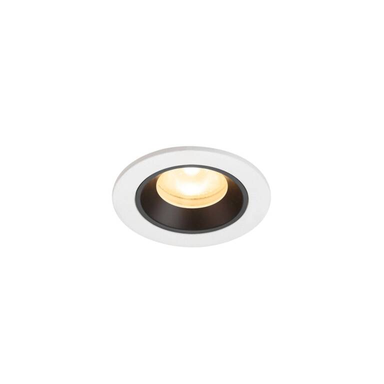 SLV NUMINOS® XS, Deckeneinbauleuchte weiß/schwarz 3000 K 55°