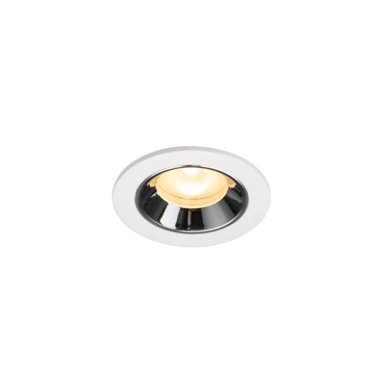 SLV NUMINOS® XS, Deckeneinbauleuchte weiß/chrom 3000 K 55°