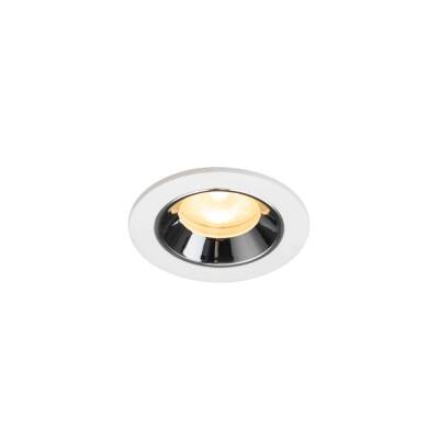 SLV NUMINOS® XS, Deckeneinbauleuchte weiß/chrom 3000 K 55°