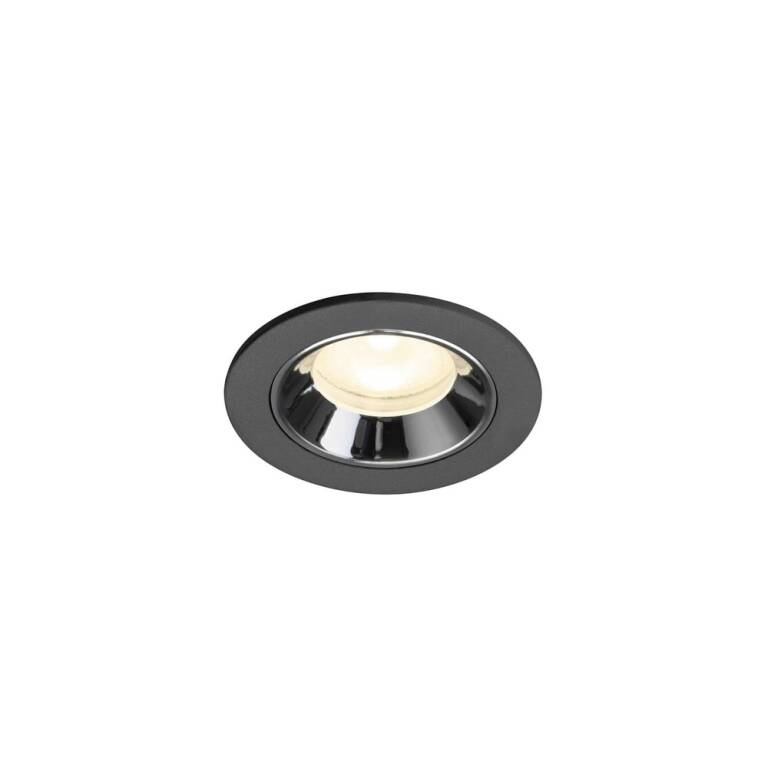 SLV NUMINOS® XS, Deckeneinbauleuchte schwarz/chrom 4000 K 55°
