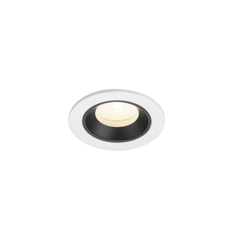 SLV NUMINOS® XS, Deckeneinbauleuchte weiß/schwarz 4000 K 20°