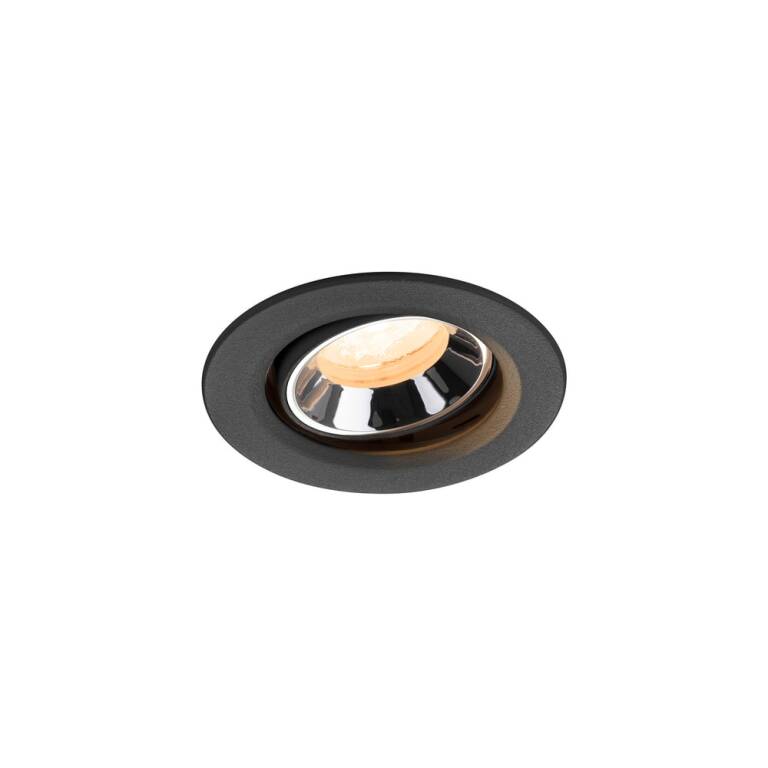 SLV NUMINOS® MOVE XS, Deckeneinbauleuchte schwarz/chrom 2700 K 40°