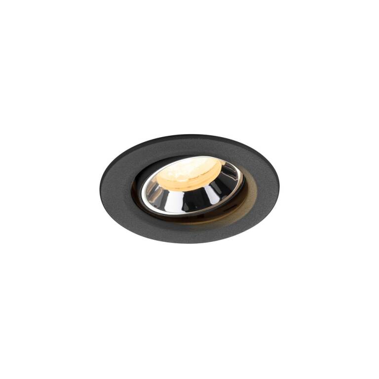 SLV NUMINOS® MOVE XS, Deckeneinbauleuchte schwarz/chrom 4000 K 40°