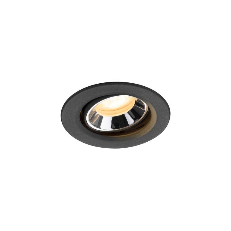 SLV NUMINOS® MOVE XS, Deckeneinbauleuchte schwarz/chrom 4000 K 55°