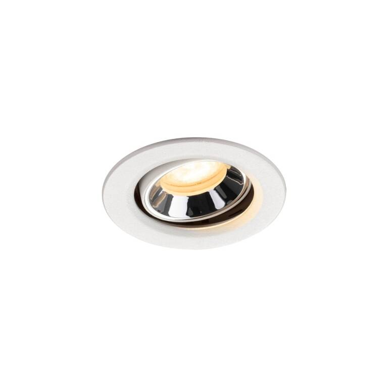 SLV NUMINOS® MOVE XS, Deckeneinbauleuchte weiß/chrom 4000 K 55°