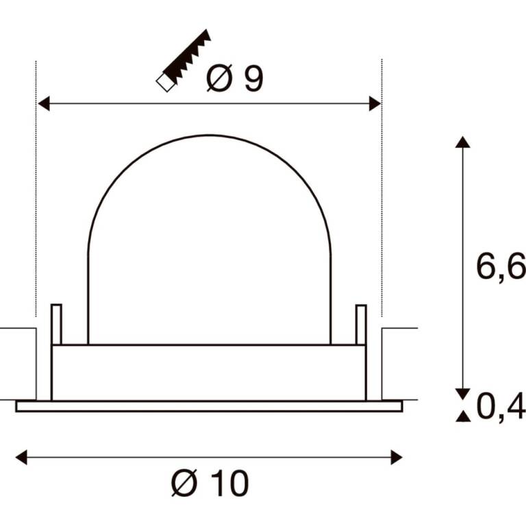 SLV NUMINOS® GIMBLE S, Deckeneinbauleuchte weiß/chrom 2700 K 20°