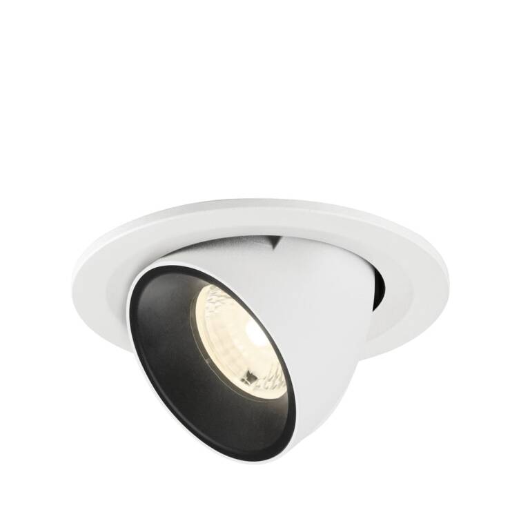 SLV NUMINOS® GIMBLE S, Deckeneinbauleuchte weiß/schwarz 4000 K 40°