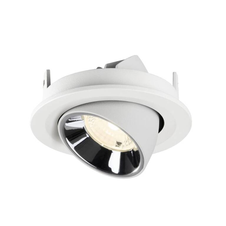 SLV NUMINOS® GIMBLE S, Deckeneinbauleuchte weiß/chrom 4000 K 40°