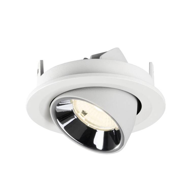 SLV NUMINOS® GIMBLE S, Deckeneinbauleuchte weiß/chrom 4000 K 55°