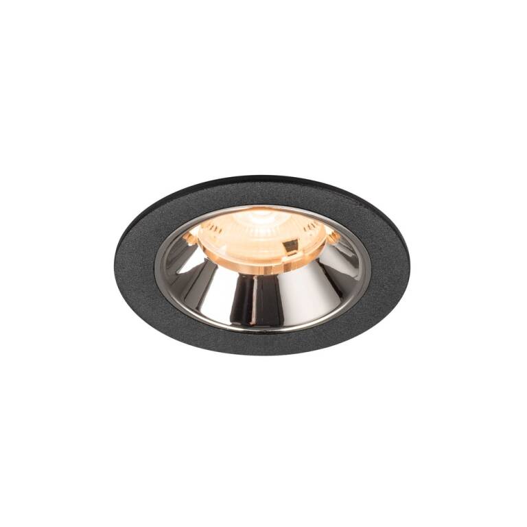 SLV NUMINOS® S, Deckeneinbauleuchte schwarz/chrom 2700 K 20°