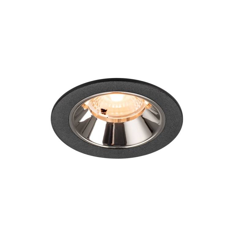 SLV NUMINOS® S, Deckeneinbauleuchte schwarz/chrom 2700 K 40°