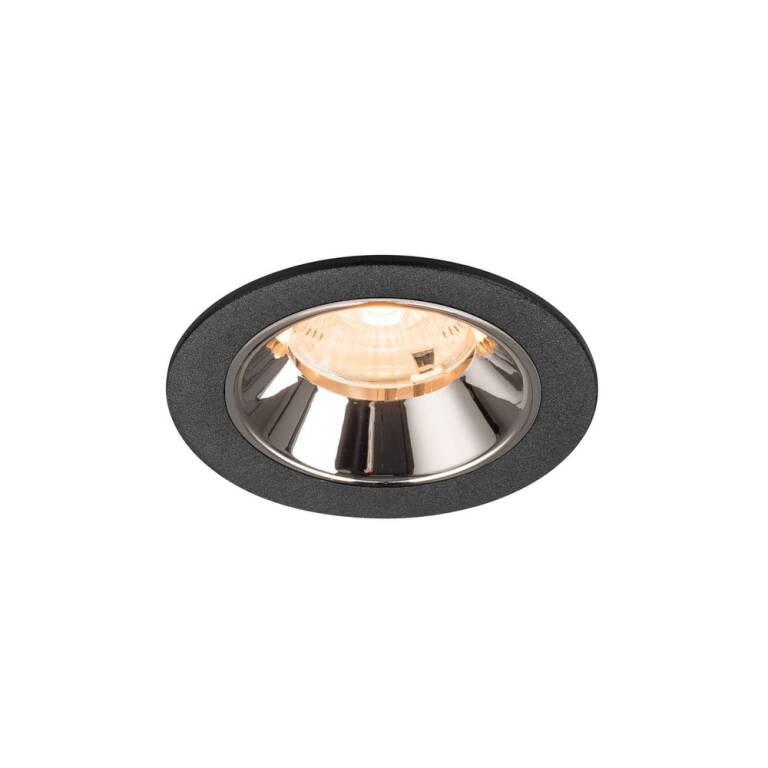 SLV NUMINOS® S, Deckeneinbauleuchte schwarz/chrom 2700 K 55°
