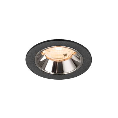 SLV NUMINOS® S, Deckeneinbauleuchte schwarz/chrom 2700 K 55°
