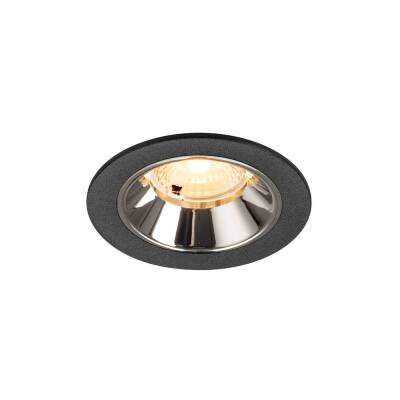 SLV NUMINOS® S, Deckeneinbauleuchte schwarz/chrom 3000 K 40°