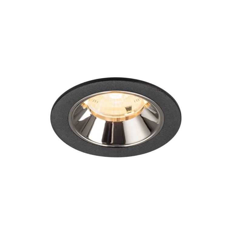 SLV NUMINOS® S, Deckeneinbauleuchte schwarz/chrom 3000 K 55°