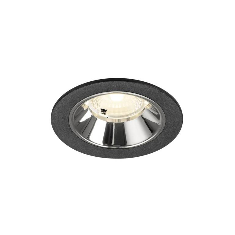 SLV NUMINOS® S, Deckeneinbauleuchte schwarz/chrom 4000 K 40°