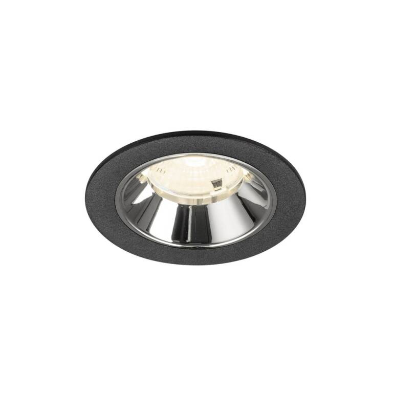SLV NUMINOS® S, Deckeneinbauleuchte schwarz/chrom 4000 K 55°