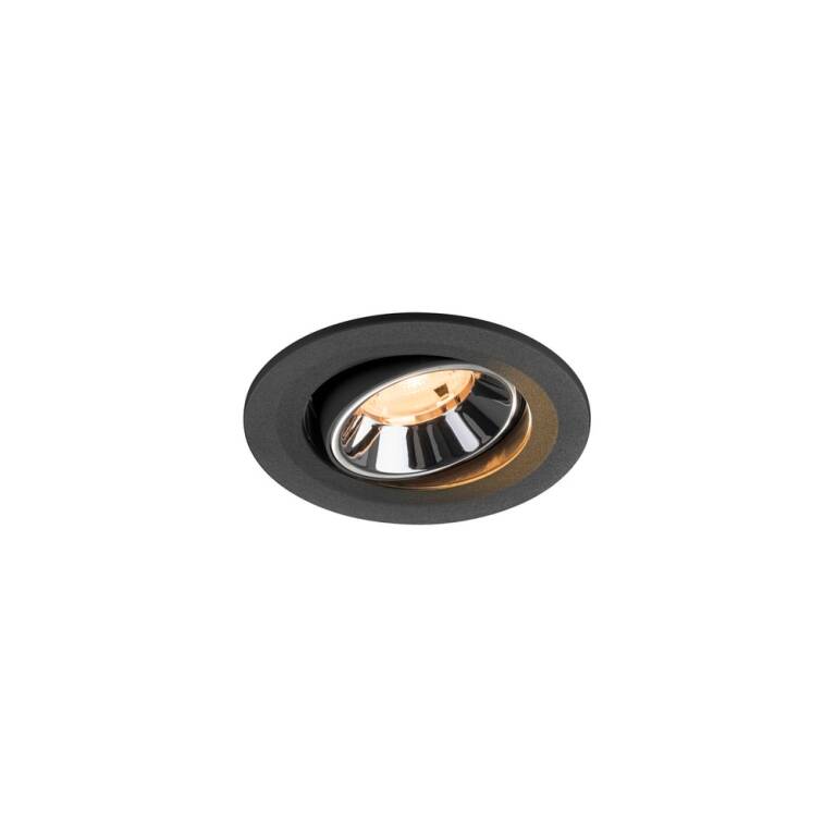 SLV NUMINOS® MOVE S, Deckeneinbauleuchte schwarz/chrom 2700 K 20°
