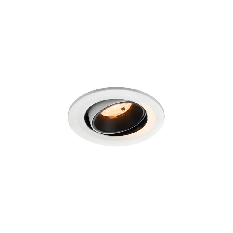 SLV NUMINOS® MOVE S, Deckeneinbauleuchte weiß/schwarz 2700 K 20°