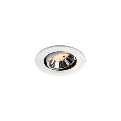 SLV NUMINOS® MOVE S, Deckeneinbauleuchte weiß/chrom 2700 K 20°