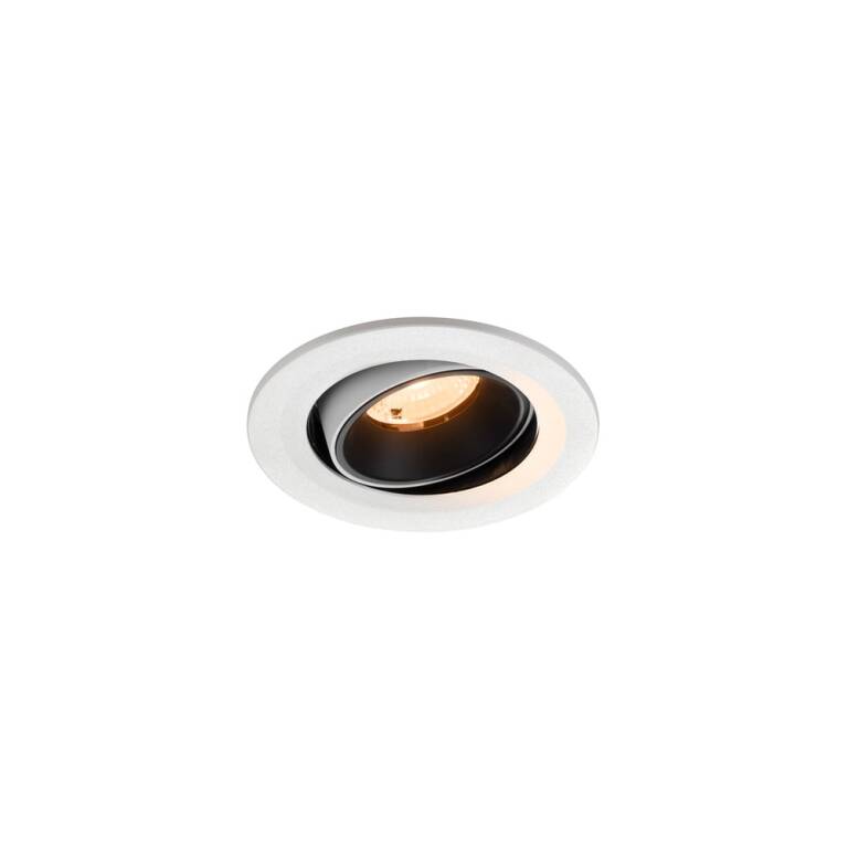 SLV NUMINOS® MOVE S, Deckeneinbauleuchte weiß/schwarz 2700 K 40°