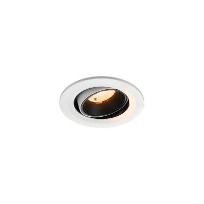 SLV NUMINOS® MOVE S, Deckeneinbauleuchte weiß/schwarz 2700 K 40°