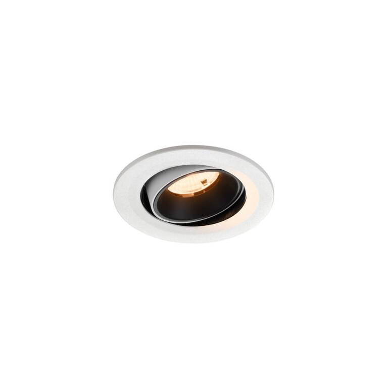 SLV NUMINOS® MOVE S, Deckeneinbauleuchte weiß/schwarz 2700 K 55°